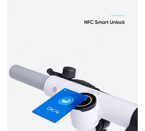 Електросамокат OKAI ES20-NEON White 9", 300(600)W, 9.8Ah, 40km, 25km\h, 20%, NFC, App, 16kg (ES20-W 8.5")