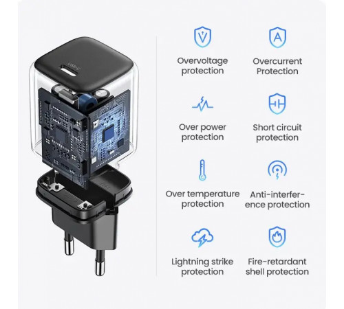 Мережевий зарядний пристрій UGREEN CD318 Nexode mini 20W Charger EU (UGR-90664) (UGR-90664)