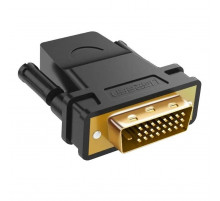 Адаптер UGREEN 20124 DVI 24+1 Male to HDMI Female Adapter (Black) (UGR-20124) (UGR-20124)
