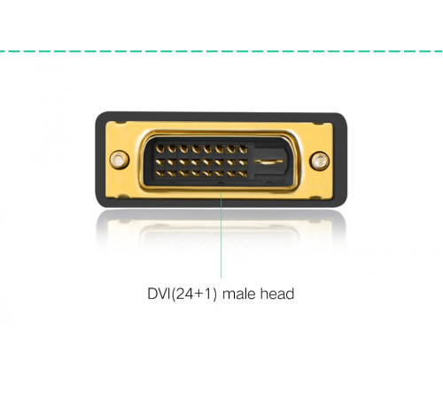 Адаптер UGREEN 20124 DVI 24+1 Male to HDMI Female Adapter (Black) (UGR-20124) (UGR-20124)