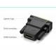 Адаптер UGREEN 20124 DVI 24+1 Male to HDMI Female Adapter (Black) (UGR-20124) (UGR-20124)