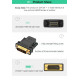 Адаптер UGREEN 20124 DVI 24+1 Male to HDMI Female Adapter (Black) (UGR-20124) (UGR-20124)