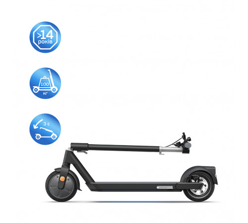 Електросамокат OKAI ES20-NEON Black 9", 300(600)W, 9.8Ah, 40km, 25km\h, 20%, NFC, App, 16kg (ES20-B)