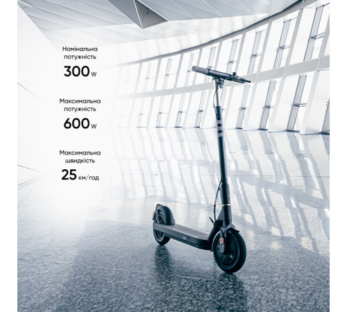 Електросамокат OKAI ES10-NEON Lite Black 9", 300(600)W, 7.8Ah, 30km, 25km\h, 20%, NFC, App,15kg (ES10-B)