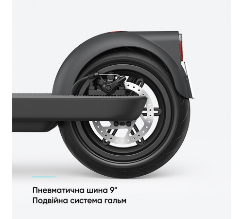 Електросамокат OKAI ES10-NEON Lite Black 9", 300(600)W, 7.8Ah, 30km, 25km\h, 20%, NFC, App,15kg (ES10-B)