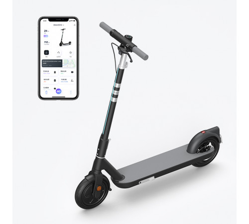 Електросамокат OKAI ES10-NEON Lite Black 9", 300(600)W, 7.8Ah, 30km, 25km\h, 20%, NFC, App,15kg (ES10-B)