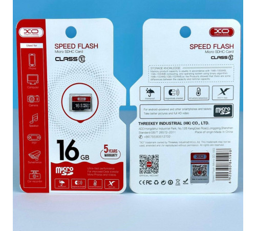 Карта пам'яті XO High level 16Gb 10 Class (без адаптера)