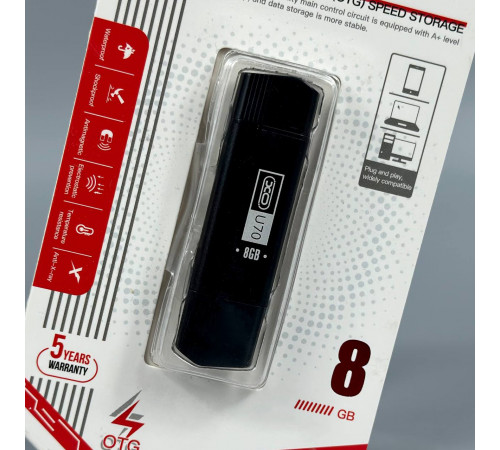 USB флеш XO U70 OTG 8Gb USB2.0+Micro