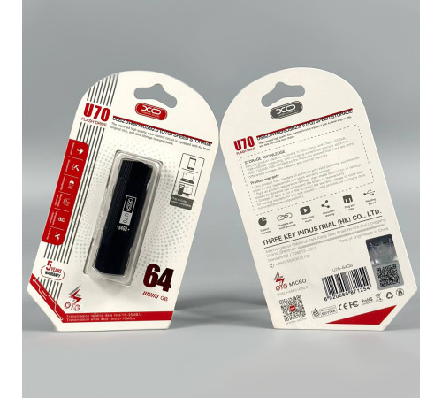 USB флеш XO U70 OTG 64Gb USB2.0+Micro