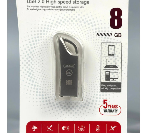 USB флеш XO U10 8Gb Metal USB2.0
