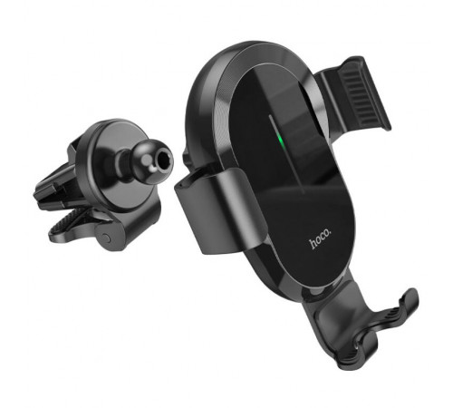 Автотримач для телефона з БЗП HOCO CA105 Guide three-axis linkage wireless charging car holder Black (6931474762443)