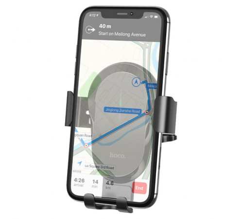 Автотримач для телефона з БЗП HOCO CA105 Guide three-axis linkage wireless charging car holder Black (6931474762443)