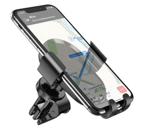 Автотримач для телефона з БЗП HOCO CA105 Guide three-axis linkage wireless charging car holder Black (6931474762443)
