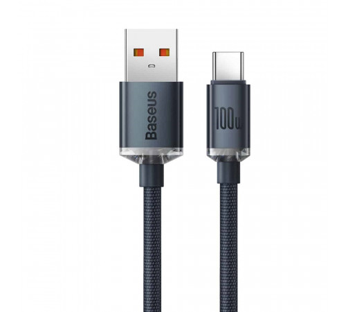 Кабель Baseus Crystal Shine Series Fast Charging Data Cable USB to Type-C 100W 1.2m Black (CAJY000401)