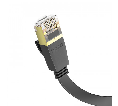 Мережевий кабель HOCO US07 General pure copper flat network cable(L=10M) Black (6931474780713)
