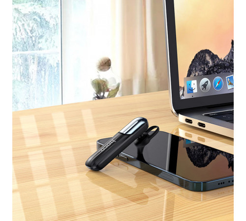 Bluetooth гарнітура HOCO E57 Essential business BT headset Black (6931474739438)