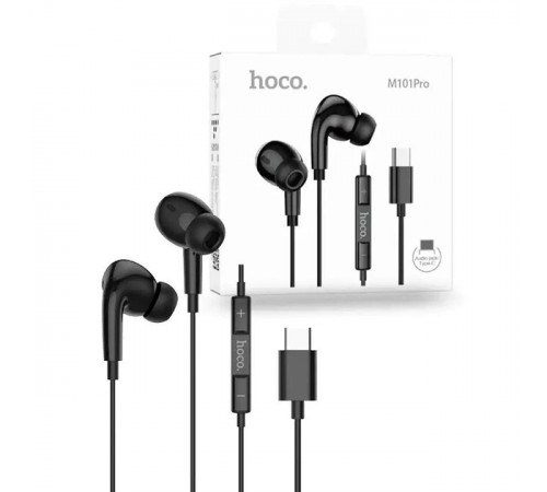 Навушники дротові HOCO M101 Pro Crystal (Type-C) Black (6931474782397)
