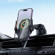 Автотримач для телефона з БЗП HOCO HW34 Blue whale 3-axis linkage wireless fast charging car holder(center console) (6942007652148)