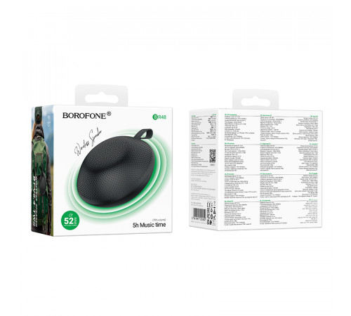 Портативна колонка BOROFONE BR48 Ufo sports BT speaker, 5W, Black (6941991121692)