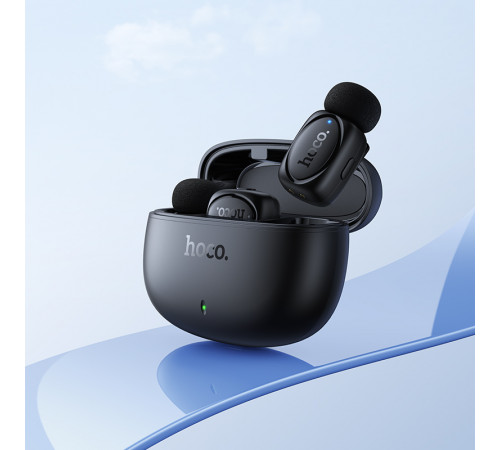 Бездротова мікрофонна система HOCO L19 Graceful dual-mic (iP/Type-C) Black (6942007655477)