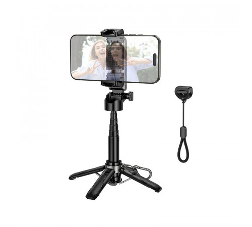 Селфі-монопод HOCO K27 Magic portable mini live broadcast stand Black (6942007654067)