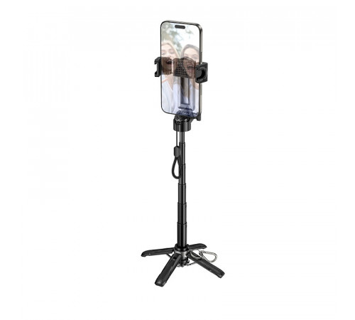 Селфі-монопод HOCO K27 Magic portable mini live broadcast stand Black (6942007654067)