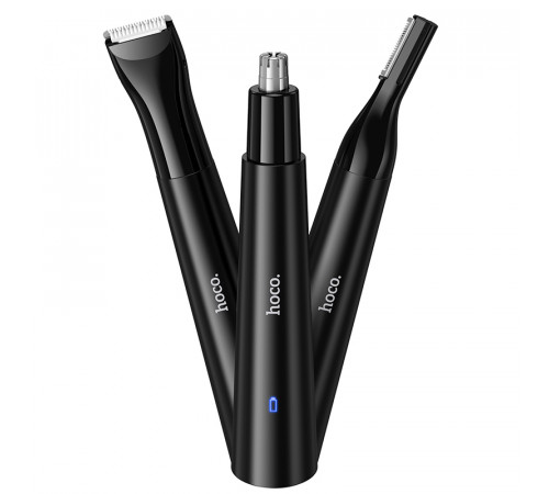 Тример для носа 3-в-1 HOCO HP37 Three-in-one multifunctional nose hair trimmer Black (6942007653947)