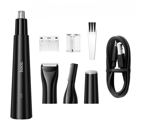 Тример для носа 3-в-1 HOCO HP37 Three-in-one multifunctional nose hair trimmer Black (6942007653947)