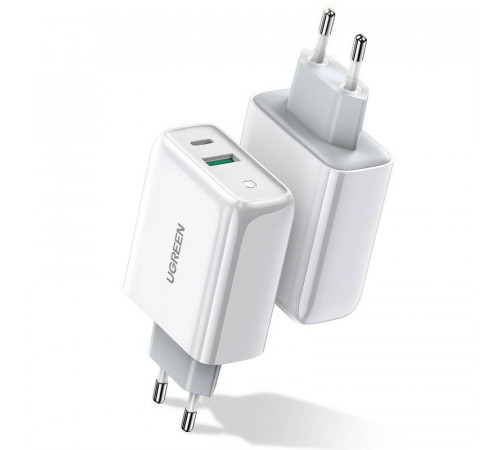 Мережевий зарядний пристрій UGREEN CD170 38W USB-C Wall Charger EU (White) (UGR-60468) (UGR-60468)