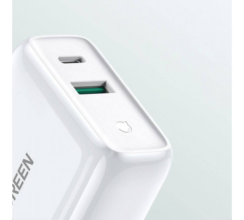 Мережевий зарядний пристрій UGREEN CD170 38W USB-C Wall Charger EU (White) (UGR-60468) (UGR-60468)