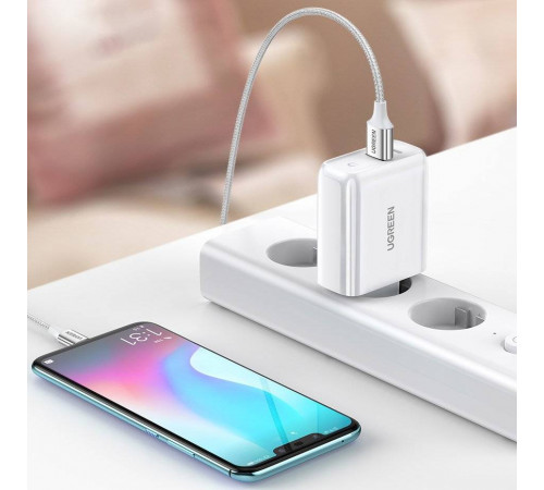Мережевий зарядний пристрій UGREEN CD170 38W USB-C Wall Charger EU (White) (UGR-60468) (UGR-60468)