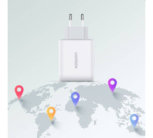 Мережевий зарядний пристрій UGREEN CD170 38W USB-C Wall Charger EU (White) (UGR-60468) (UGR-60468)