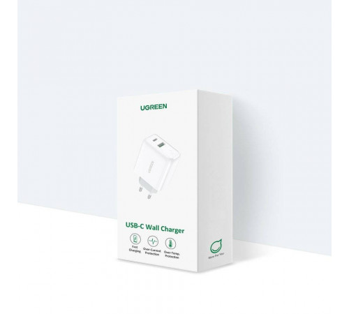 Мережевий зарядний пристрій UGREEN CD170 38W USB-C Wall Charger EU (White) (UGR-60468) (UGR-60468)