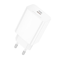 Мережевий зарядний пристрій BOROFONE BA21A Pro Long journey single port PD20W charger White (6941991111402)