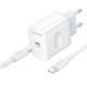 Мережевий зарядний пристрій з кабелем BOROFONE BA99A Breeze single port PD20W charger set(C to C) White (6941991121371)