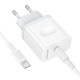 Мережевий зарядний пристрій з кабелем BOROFONE BA99A Breeze single port PD20W charger set(C to C) White (6941991121371)