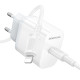 Мережевий зарядний пристрій з кабелем BOROFONE BA99A Breeze single port PD20W charger set(C to iP) White (6941991121364)