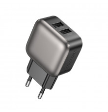 Мережевий зарядний пристрій BOROFONE BAS51A Absolute dual-port charger Black (6941991116100)