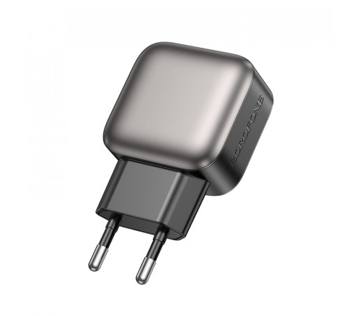 Мережевий зарядний пристрій BOROFONE BAS51A Absolute dual-port charger Black (6941991116100)