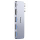 USB-хаб Baseus UltraJoy Series 5-Port HUB Space Grey (USB-C*2 to USB-C 40Gbps*1+HDMI 4K@30Hz*1+USB3.0*3） (B00052801811-04)