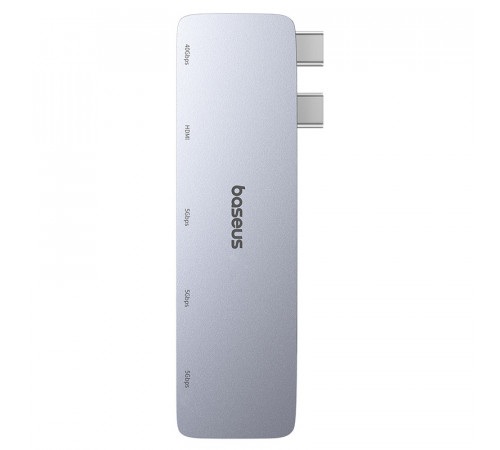 USB-хаб Baseus UltraJoy Series 5-Port HUB Space Grey (USB-C*2 to USB-C 40Gbps*1+HDMI 4K@30Hz*1+USB3.0*3） (B00052801811-04)