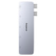 USB-хаб Baseus UltraJoy Series 5-Port HUB Space Grey (USB-C*2 to USB-C 40Gbps*1+HDMI 4K@30Hz*1+USB3.0*3） (B00052801811-04)