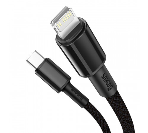 Кабель Baseus High Density Braided Fast Charging Data Cable Type-C to iP PD 20W 1m Black (CATLGD-01)