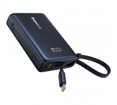 Зовнішній акумулятор Baseus PicoGo Digital Display Power Bank 10000mAh 45W Cosmic Black (P10076803123-00)
