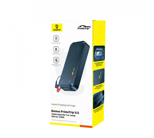 Автомобільний пуско-зарядний пристрій Baseus PrimeTrip VJ1 Supercapacitor Car Jump Starter 1200A Cosmic Black (C00269000121-00)