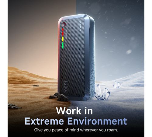 Автомобільний пуско-зарядний пристрій Baseus PrimeTrip VJ1 Supercapacitor Car Jump Starter 1200A Cosmic Black (C00269000121-00)