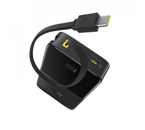 Зовнішній акумулятор Baseus EnerFill FC51 Bipow 2 Pro Digital Display Power Bank with Built-in Cable 20000mAh 22.5W Cosmic Black (E0027701)