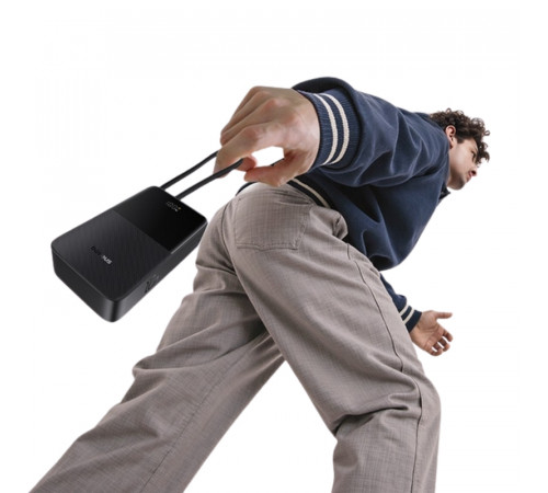 Зовнішній акумулятор Baseus EnerFill FC51 Bipow 2 Pro Digital Display Power Bank with Built-in Cable 20000mAh 22.5W Cosmic Black (E0027701)