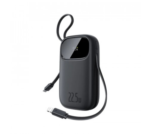 Зовнішній акумулятор Baseus EnerFill FC31 Digital Display Power Bank with 2 Built-in Cables 20000mAh 22.5W Cosmic Black (P10082107123-00)