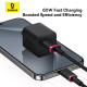 Кабель Baseus Dura Series Fast Charging Cable USB to Type-C 60W 1m Red+Black (P10377802U01-01)